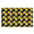 Watercolor Daffodil Flower Pattern Print Polyester Doormat