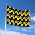 Watercolor Daffodil Flower Pattern Print Polyester Flag