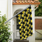 Watercolor Daffodil Flower Pattern Print Polyester Flag