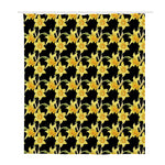 Watercolor Daffodil Flower Pattern Print Polyester Shower Curtain