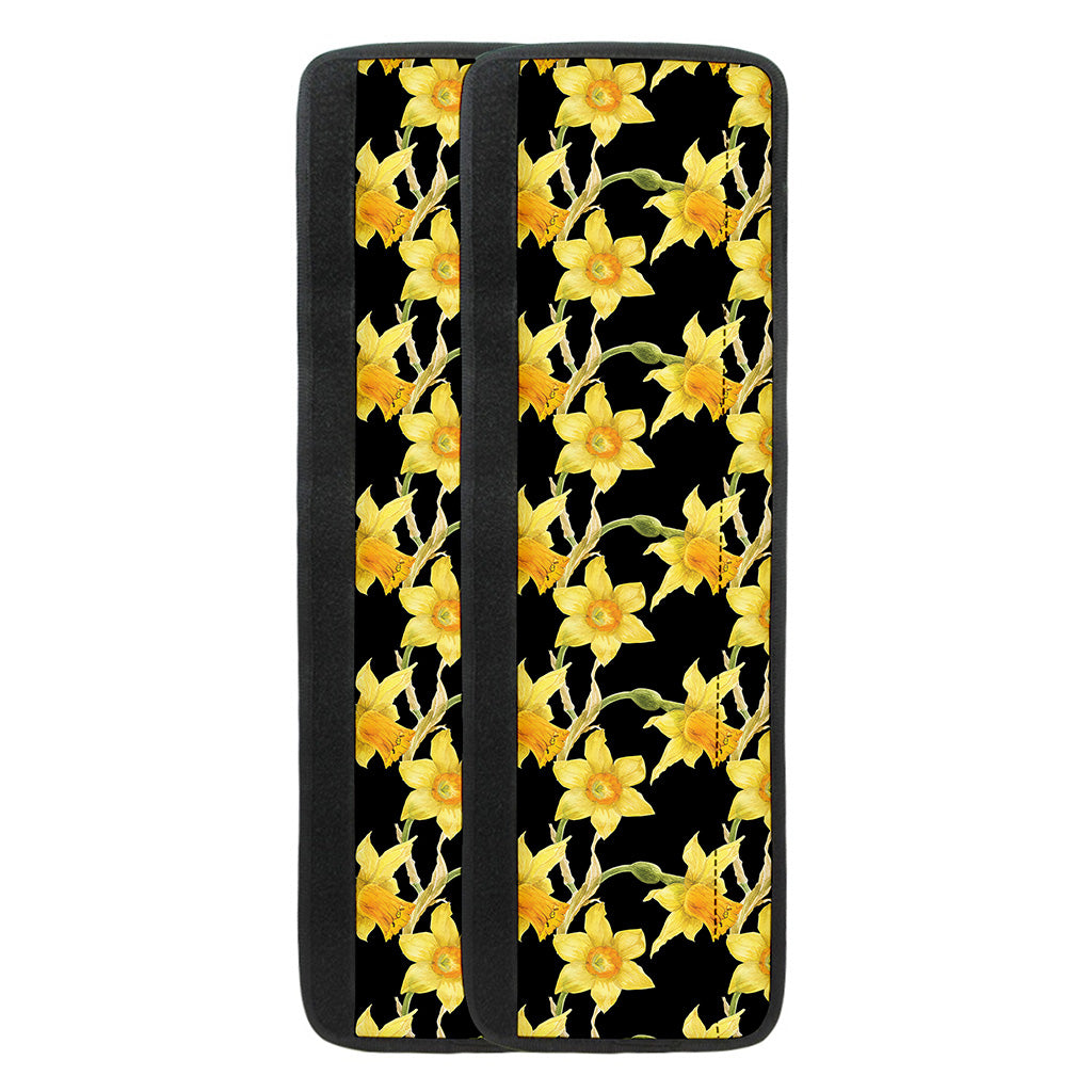 Watercolor Daffodil Flower Pattern Print Refrigerator Handle Covers