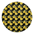Watercolor Daffodil Flower Pattern Print Round Blanket