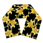 Watercolor Daffodil Flower Pattern Print Scarf