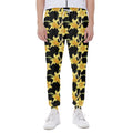 Watercolor Daffodil Flower Pattern Print Joggers