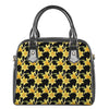 Watercolor Daffodil Flower Pattern Print Shoulder Handbag