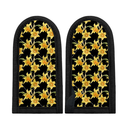 Watercolor Daffodil Flower Pattern Print Skillet Handle Cover