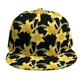 Watercolor Daffodil Flower Pattern Print Snapback Cap