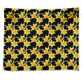 Watercolor Daffodil Flower Pattern Print Tapestry