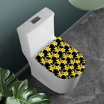 Watercolor Daffodil Flower Pattern Print Toilet Lid Cover