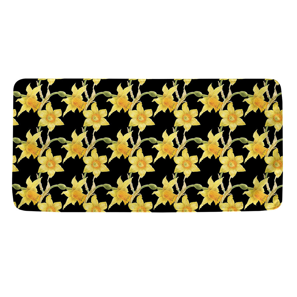 Watercolor Daffodil Flower Pattern Print Towel