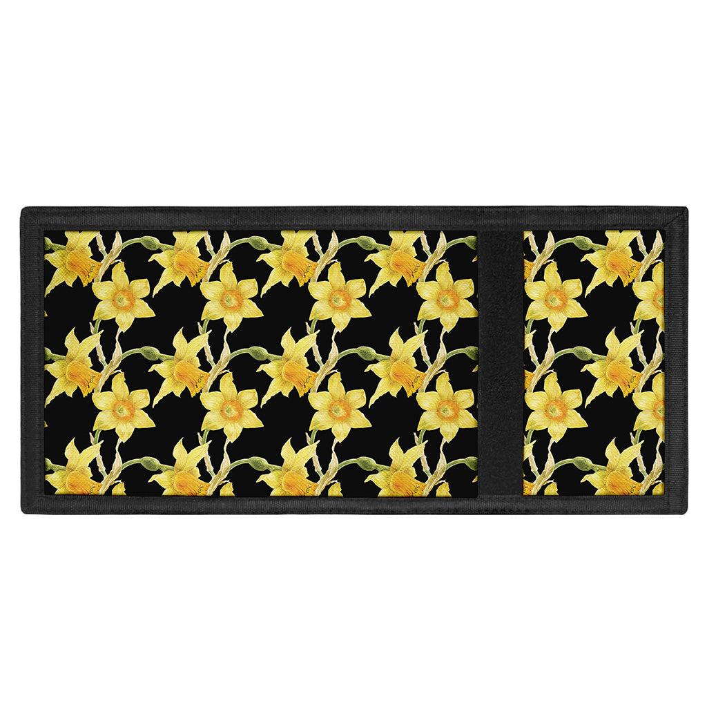 Watercolor Daffodil Flower Pattern Print Trifold Wallet