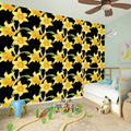 Watercolor Daffodil Flower Pattern Print Wall Sticker