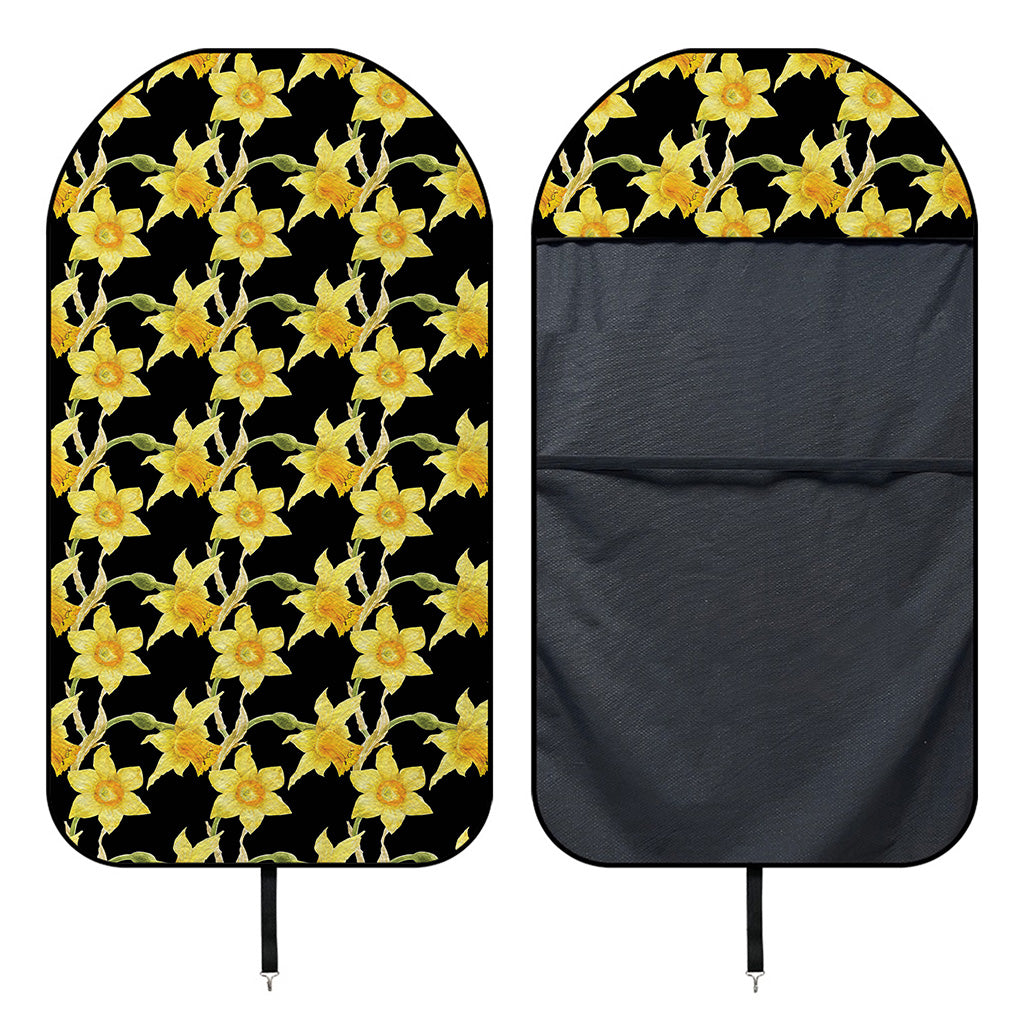 Watercolor Daffodil Flower Pattern Print Waterproof Car Seat Cover