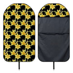 Watercolor Daffodil Flower Pattern Print Waterproof Car Seat Cover