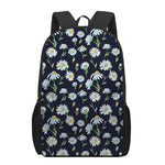 Watercolor Daisy Floral Pattern Print 17 Inch Backpack