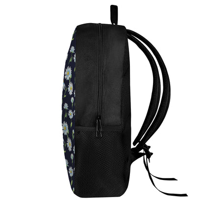 Watercolor Daisy Floral Pattern Print 17 Inch Backpack