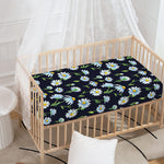 Watercolor Daisy Floral Pattern Print Baby Crib Sheet