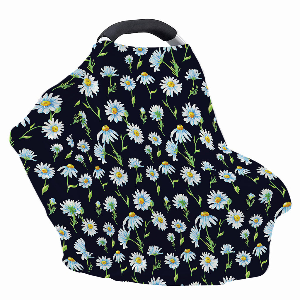 Watercolor Daisy Floral Pattern Print Baby Seat Cover
