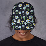 Watercolor Daisy Floral Pattern Print Baseball Cap