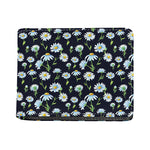 Watercolor Daisy Floral Pattern Print Bifold Wallet