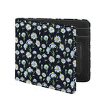 Watercolor Daisy Floral Pattern Print Bifold Wallet