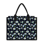 Watercolor Daisy Floral Pattern Print Canvas Tote Bag