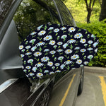 Watercolor Daisy Floral Pattern Print Car Side Mirror Covers