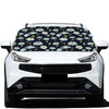 Watercolor Daisy Floral Pattern Print Car Windshield Snow Cover