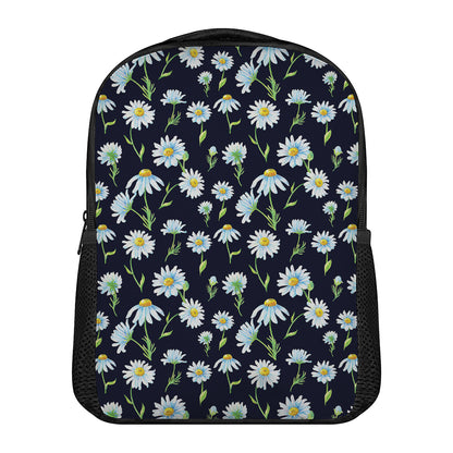 Watercolor Daisy Floral Pattern Print Casual Backpack