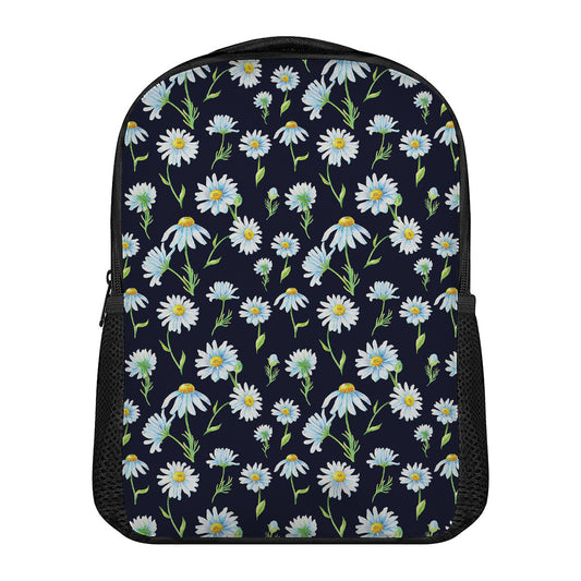 Watercolor Daisy Floral Pattern Print Casual Backpack