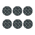Watercolor Daisy Floral Pattern Print Coaster Set