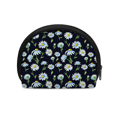 Watercolor Daisy Floral Pattern Print Coin Purse