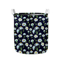 Watercolor Daisy Floral Pattern Print Collapsible Laundry Basket