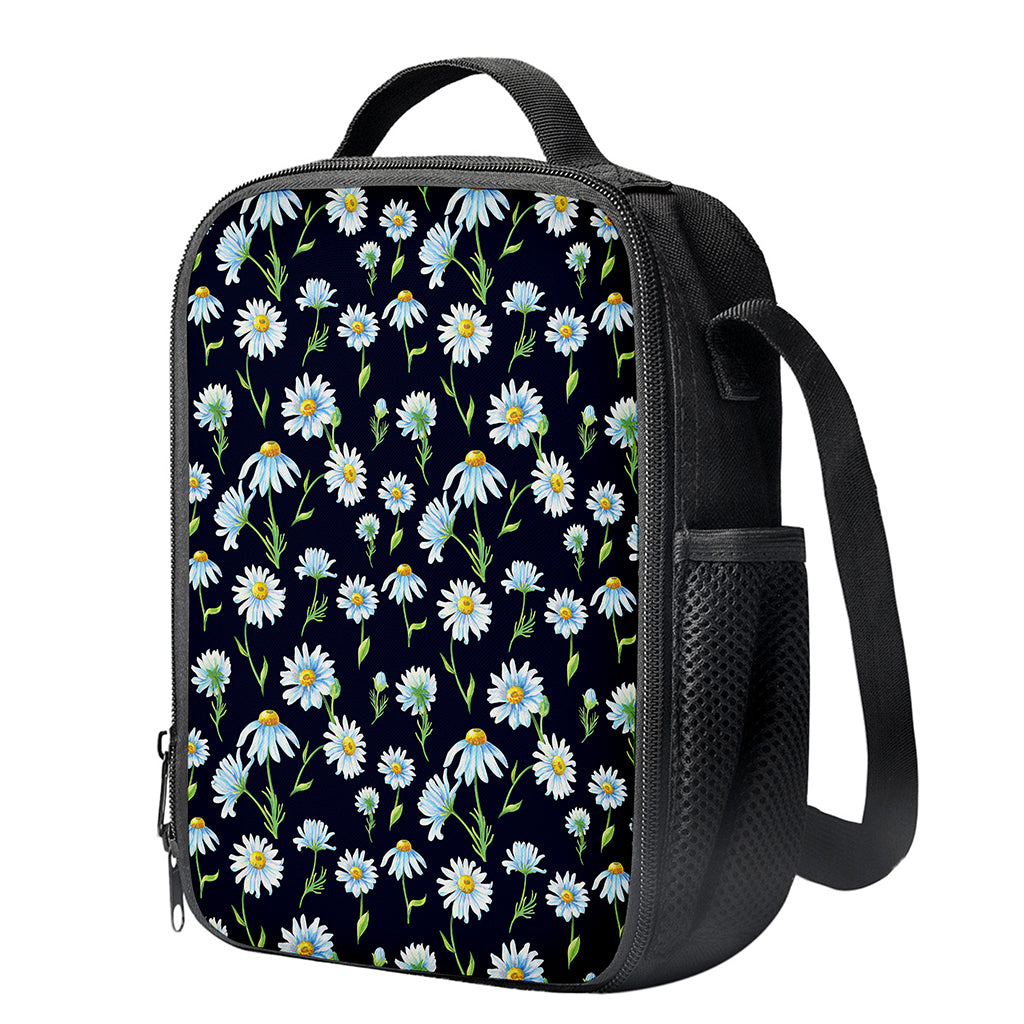 Watercolor Daisy Floral Pattern Print Crossbody Lunch Bag