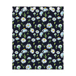 Watercolor Daisy Floral Pattern Print Curtain