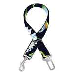 Watercolor Daisy Floral Pattern Print Dog Seat Belt