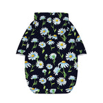 Watercolor Daisy Floral Pattern Print Dog Zip Up Hoodie