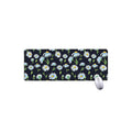 Watercolor Daisy Floral Pattern Print Extended Mouse Pad