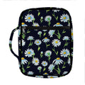 Watercolor Daisy Floral Pattern Print Front Pocket Bible Bag