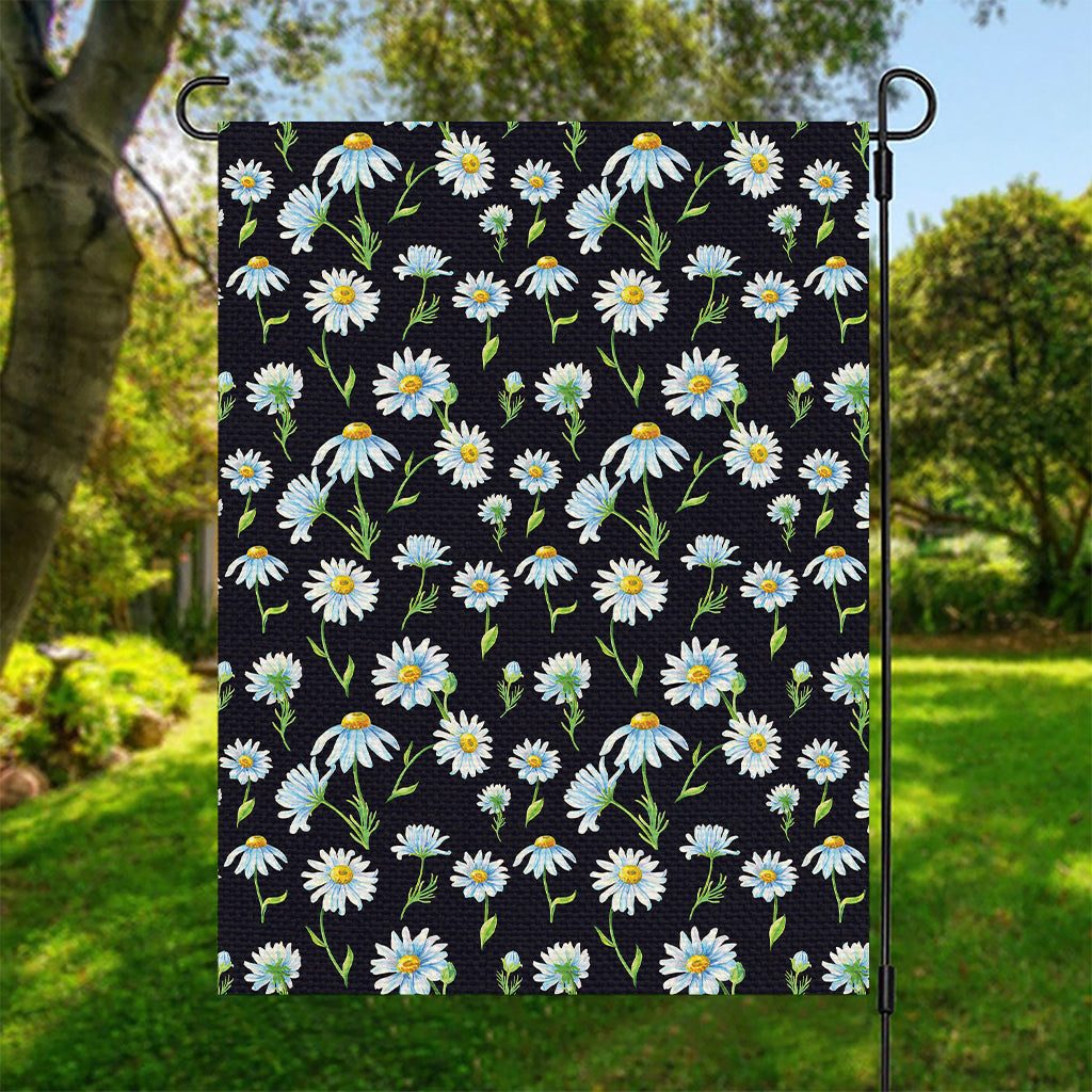 Watercolor Daisy Floral Pattern Print Garden Flag