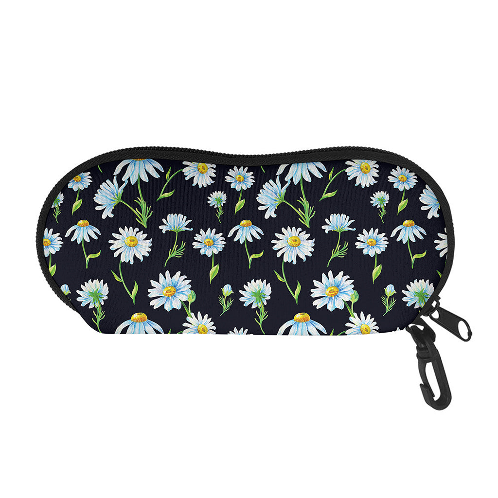 Watercolor Daisy Floral Pattern Print Glasses Case