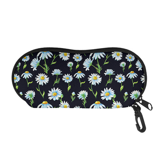 Watercolor Daisy Floral Pattern Print Glasses Case