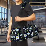 Watercolor Daisy Floral Pattern Print Gym Bag