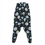 Watercolor Daisy Floral Pattern Print Hammer Pants
