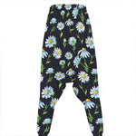 Watercolor Daisy Floral Pattern Print Hammer Pants