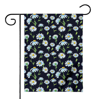 Watercolor Daisy Floral Pattern Print House Flag