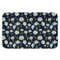 Watercolor Daisy Floral Pattern Print Indoor Door Mat