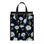 Watercolor Daisy Floral Pattern Print Insulated Lunch Tote