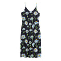 Watercolor Daisy Floral Pattern Print Jersey Midi Cami Dress