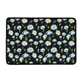 Watercolor Daisy Floral Pattern Print Kitchen Mat